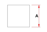 QPL - Quadrati adesivi - Misure